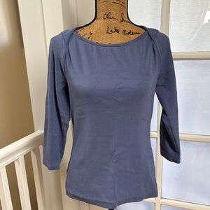 White House Black Market Lavender Fitted 3/4 Sleeve Blouse Size L